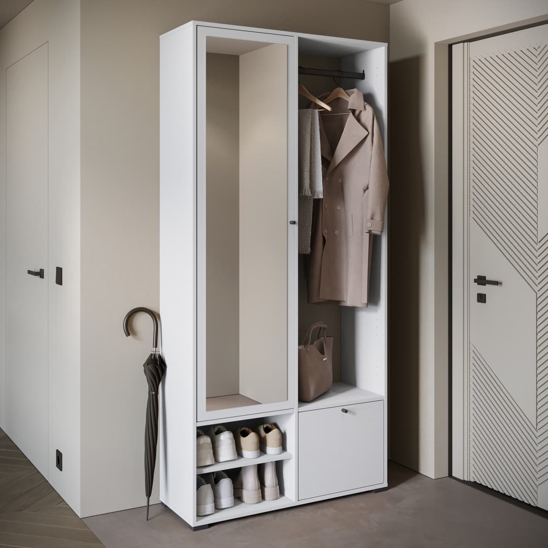 Home affaire Garderobenschrank DINO Kompaktgarderobe | Weiß