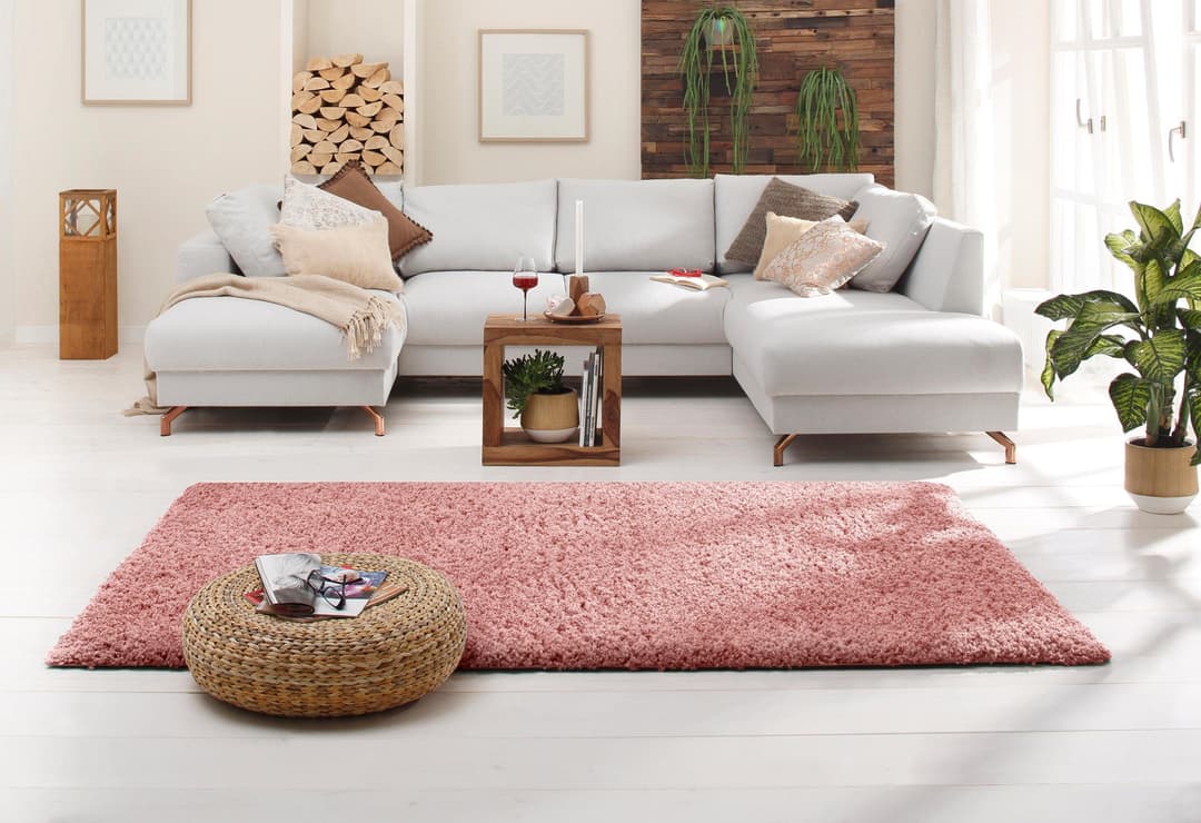 OTTO home Hochflor-Teppich Viva Shaggy | Rosa