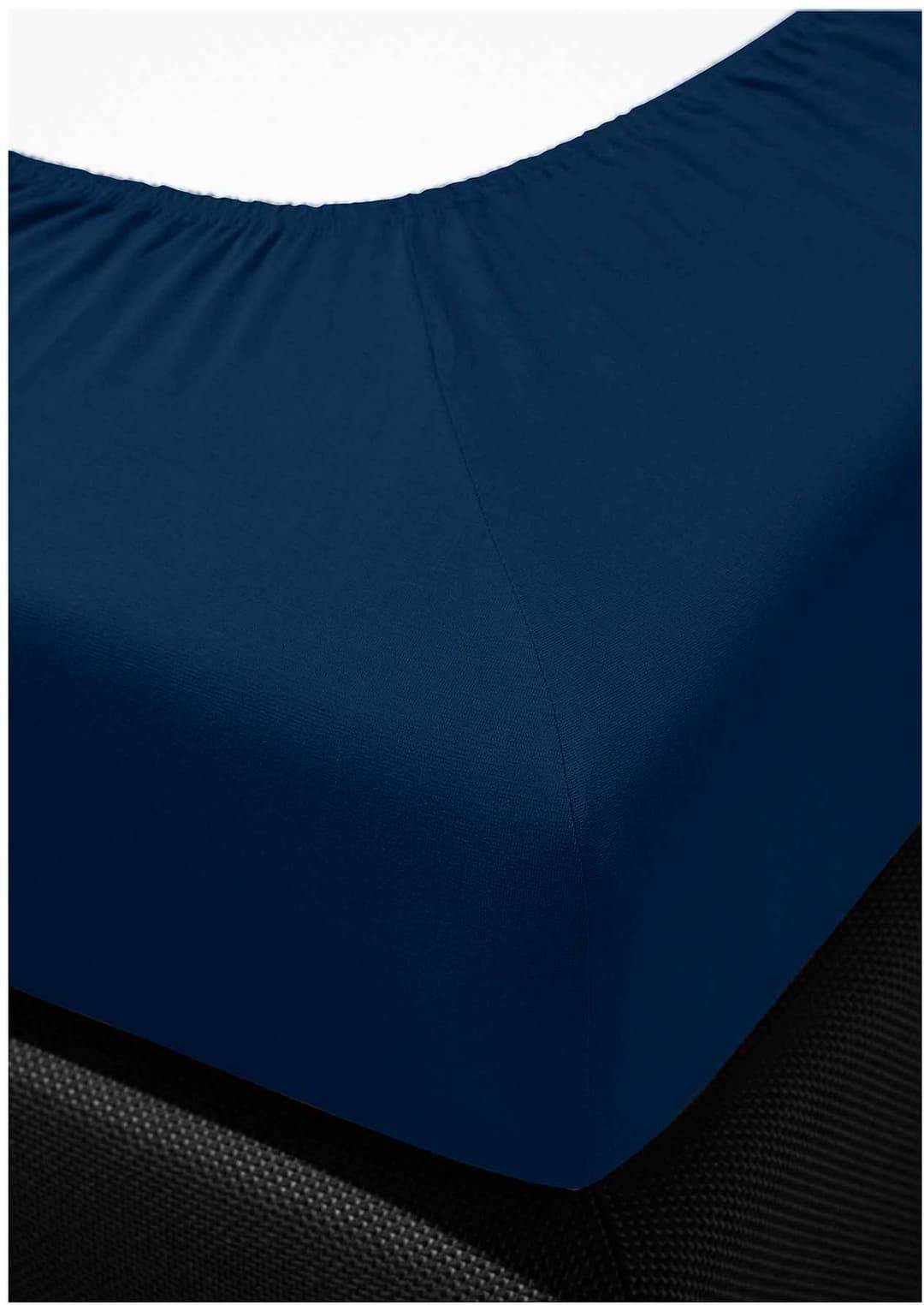 BIERBAUM Jersey Spannbettlaken | Blau