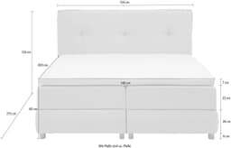 ATLANTIC home collection Boxspringbett Tilo | Grau