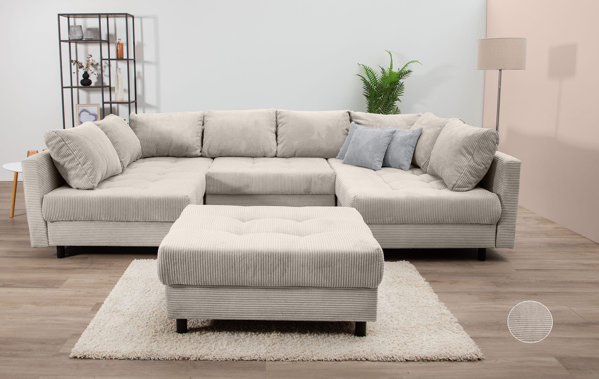 COLLECTION AB Wohnlandschaft Toni U-Form | Beige