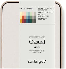 Schlafgut Spannbettlaken CASUAL | Beige
