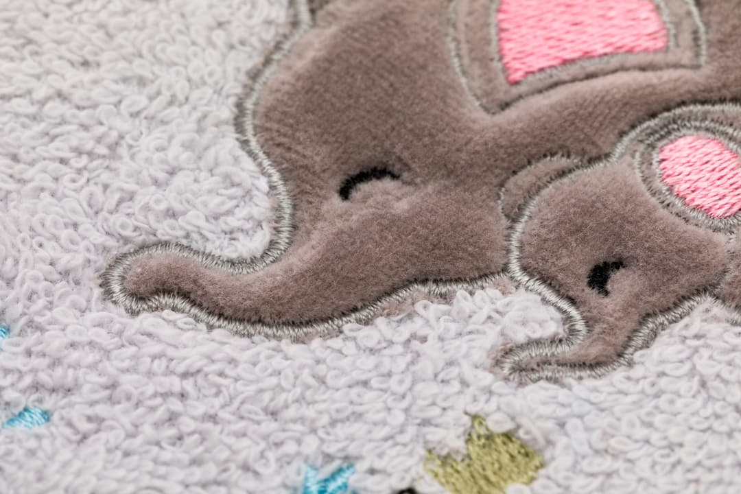 Fillikid Kapuzenhandtuch mit Tiermotiv | Grau