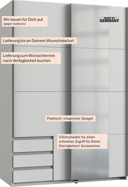 Wimex Schwebetürenschrank Emden | Weiß