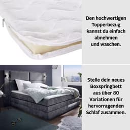 COLLECTION AB Boxspringbett Copenhagen | Grau