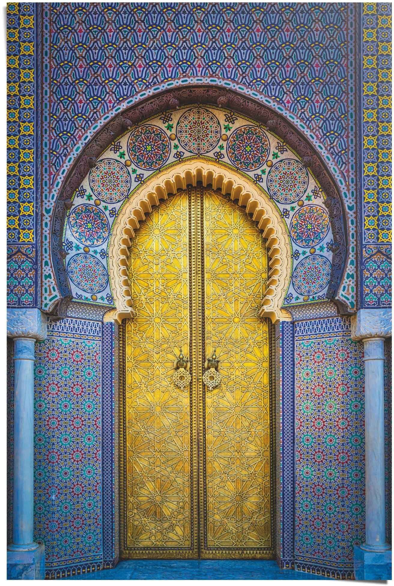 Reinders! Poster Goldene Tür Orientalisch | Mehrfarbig