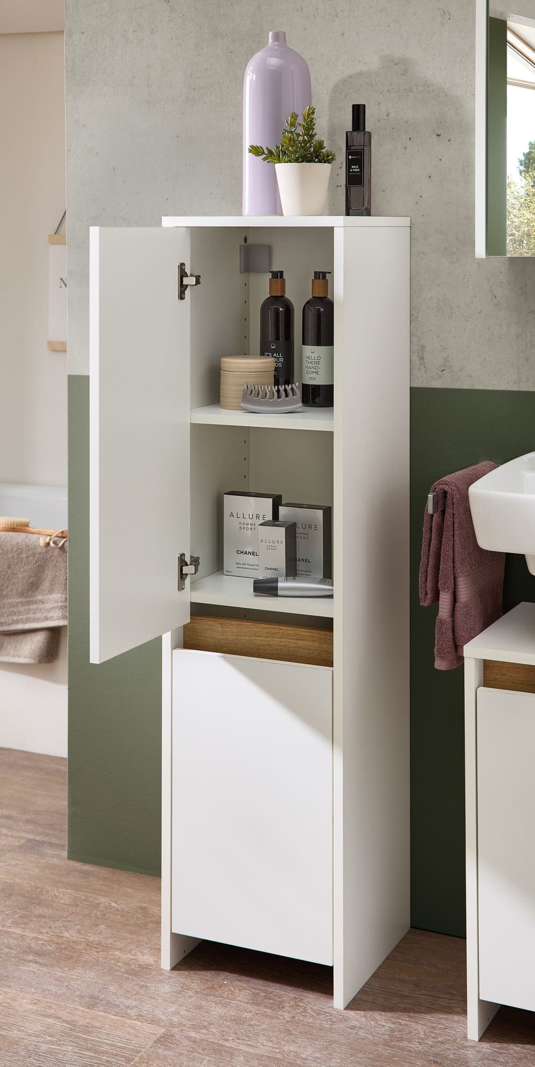 Saphir Quickset 100 Midischrank | Weiß