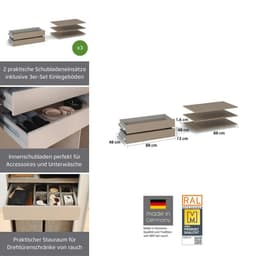 rauch Schubladeneinsatz Zubehör für Schwebetürenschränke | Beige