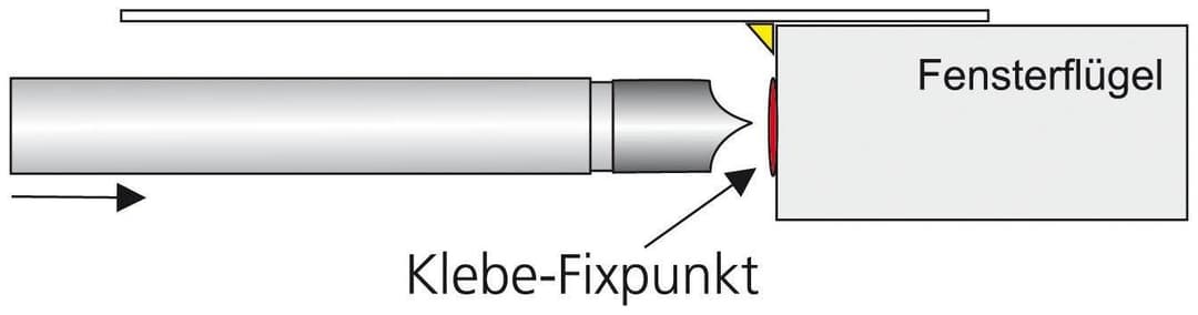 Liedeco Scheibenstange Pinn | Weiß