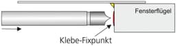 Liedeco Scheibenstange Pinn | Weiß