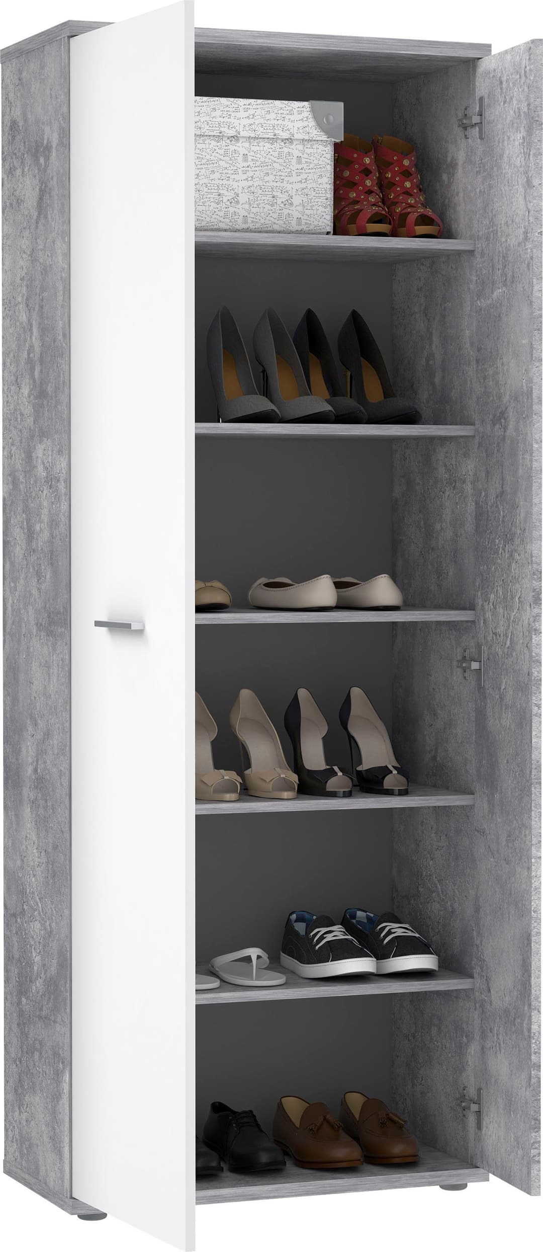 FORTE Schuhschrank Netty | Grau