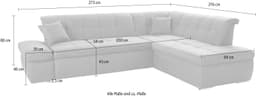DOMO collection Ecksofa NMoric | Braun