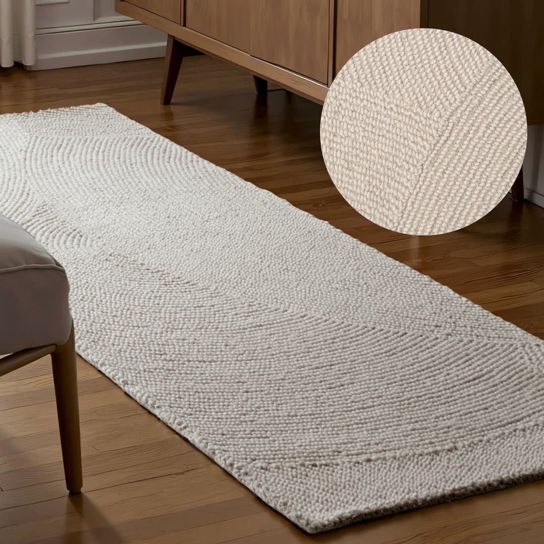HANSE Home Wollteppich Calmio | Weiß