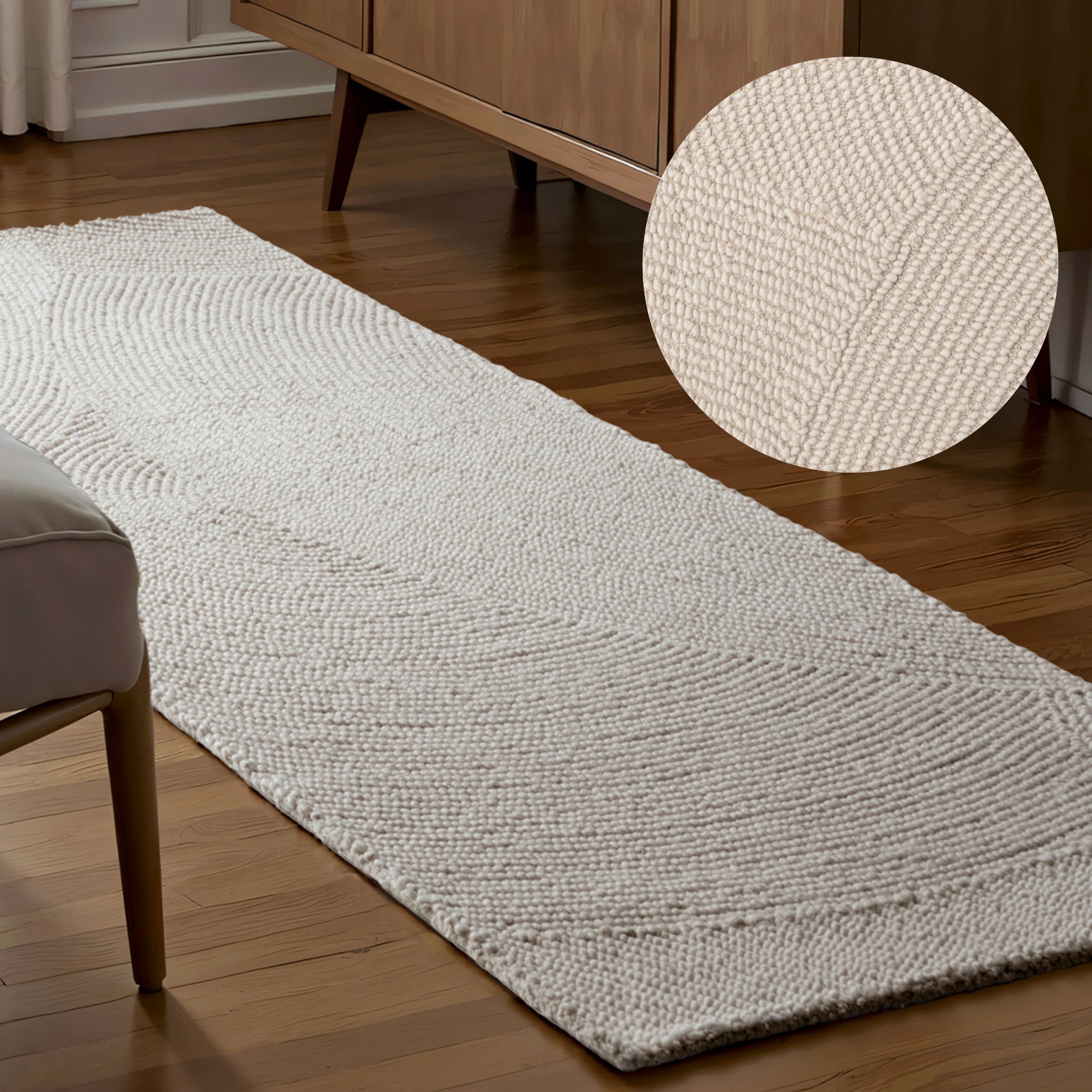 HANSE Home Wollteppich Calmio | Weiß