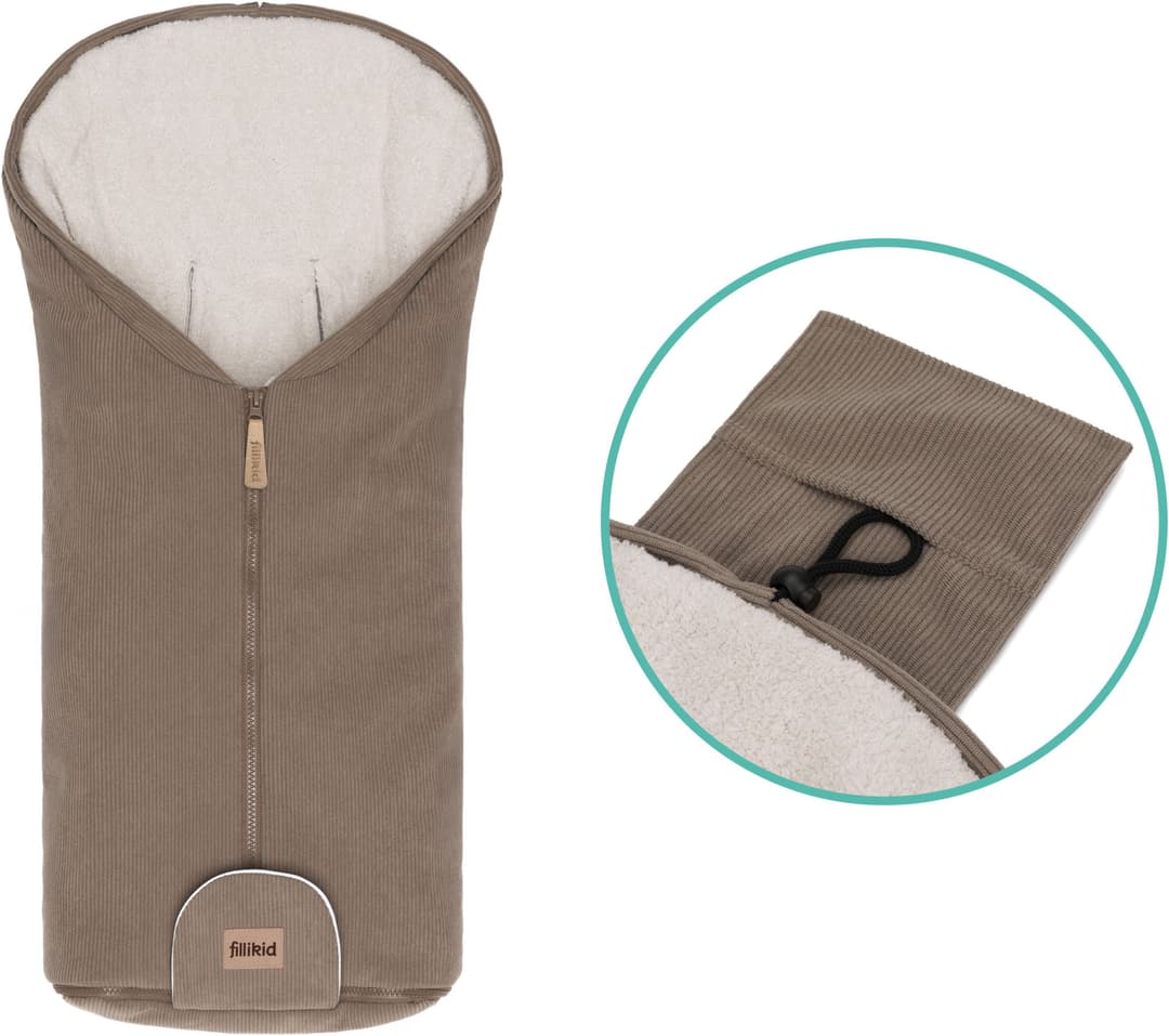 Fillikid Fußsack Nevis Cord | Braun