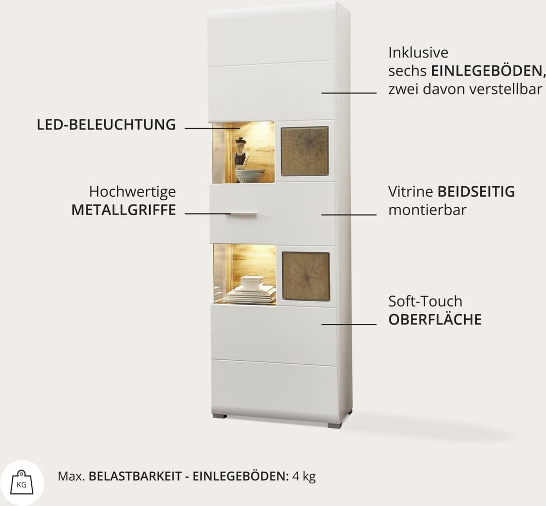 Innostyle Vitrine FUN PLUS | Weiß