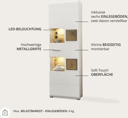 Innostyle Vitrine FUN PLUS | Weiß