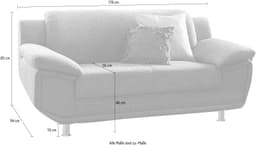 TRENDMANUFAKTUR 2-Sitzer Rondo | Grau