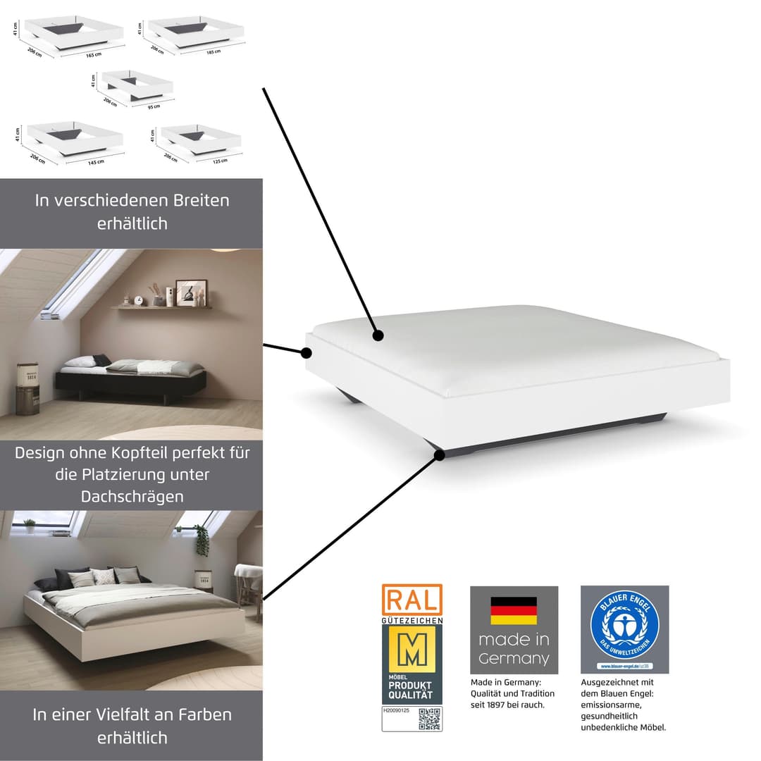 rauch Futonbett Phoenix | Weiß