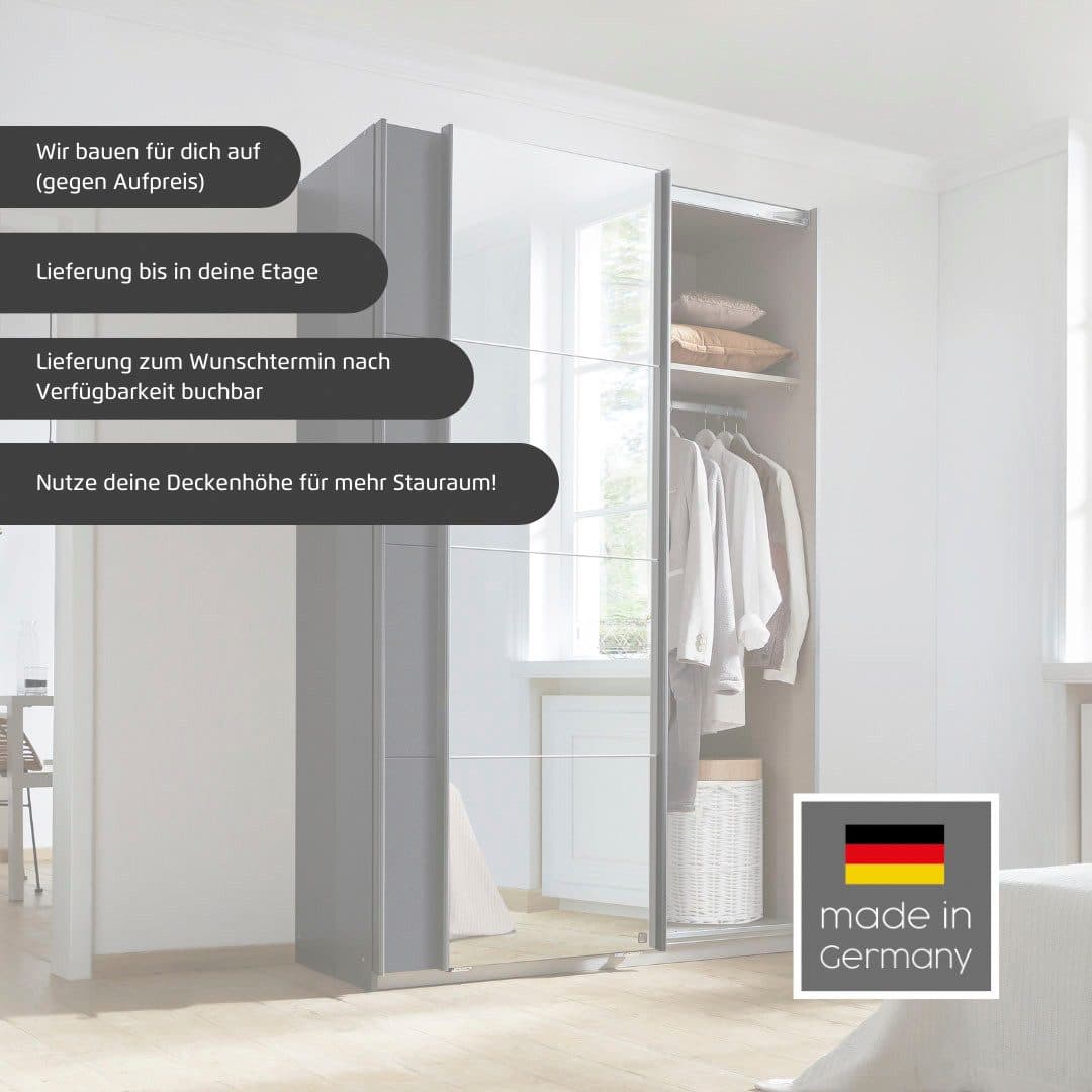 rauch Schwebetürenschrank Kleiderschrank | Weiß