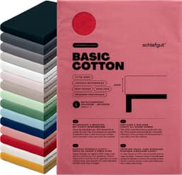Schlafgut Basic Cotton Spannbettlaken | Rot