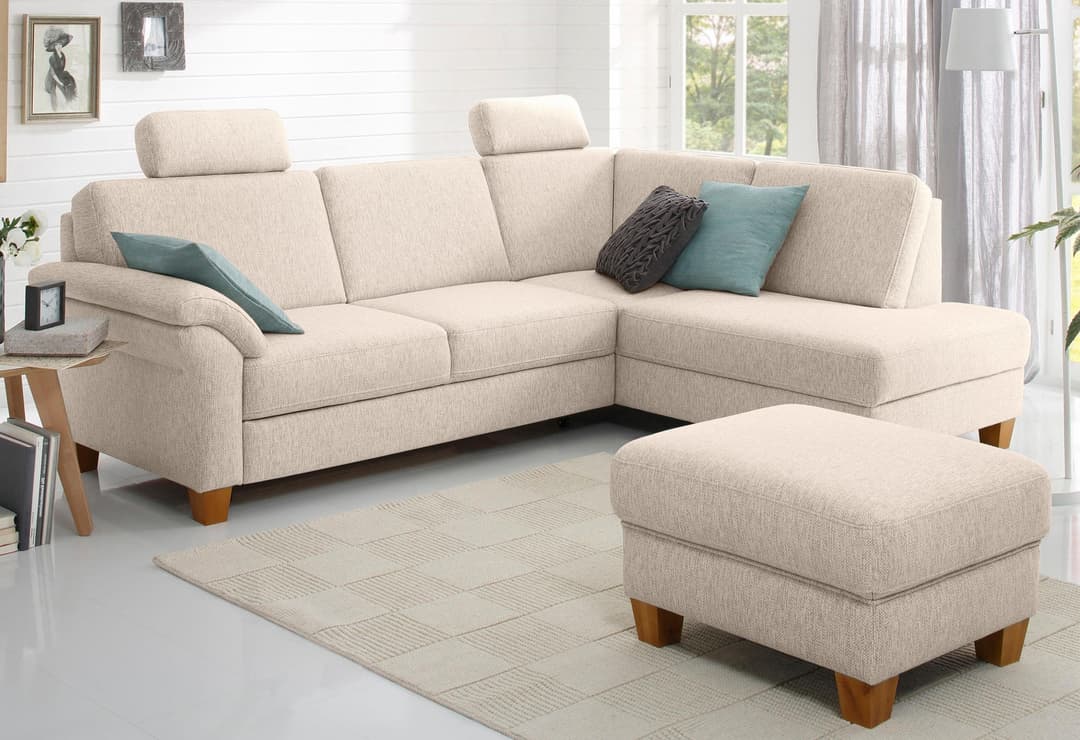 Home affaire Ecksofa Borkum L-Form | Beige
