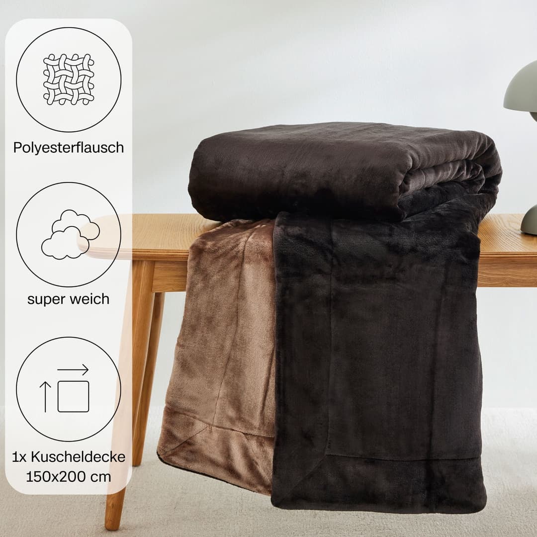 Wohndecke Doublesoft | Braun