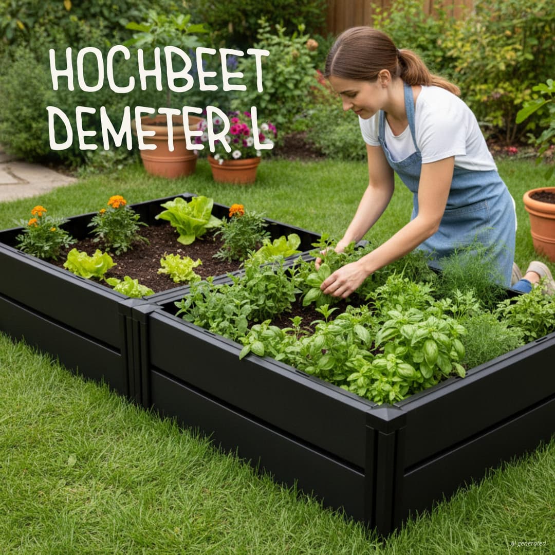 KHW Hochbeet Demeter L | Schwarz
