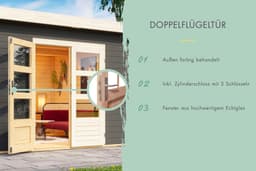 Karibu Gartenhaus Tarmstedt 6 | Grau