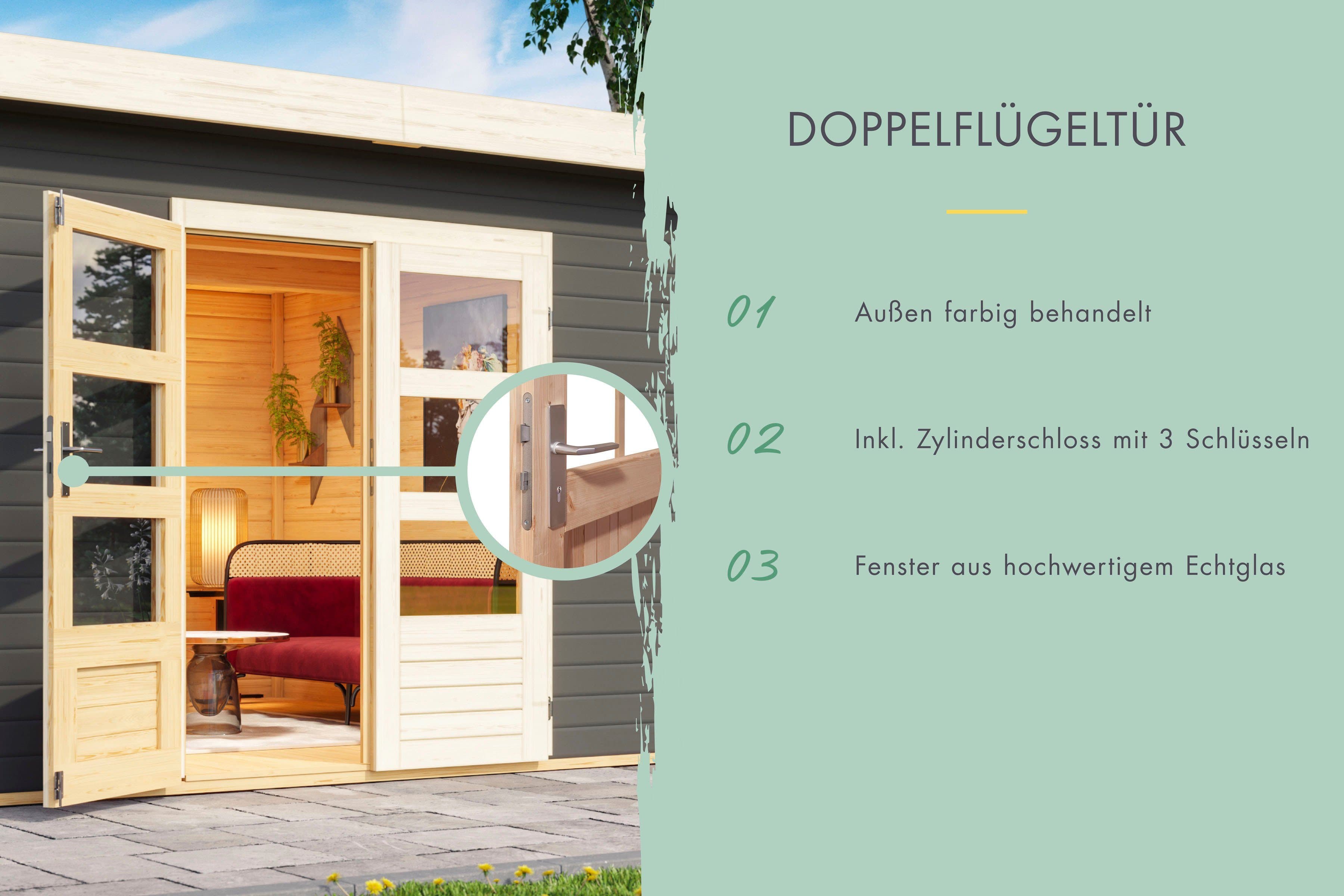 Karibu Gartenhaus Tarmstedt 6 | Grau