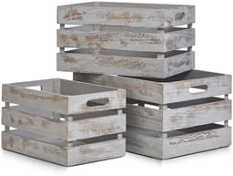 Zeller Present Holzkiste Vintage | Grau