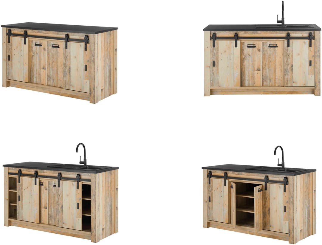 Home affaire Spülenschrank Sherwood | Holztöne