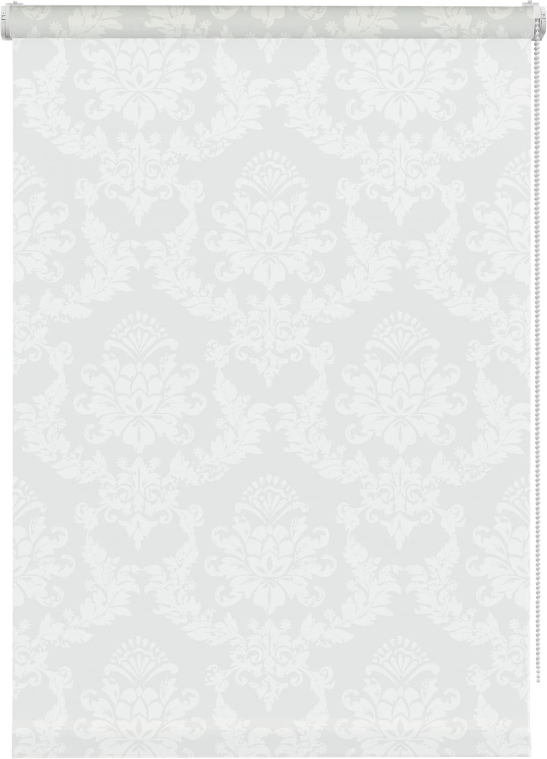 Seitenzugrollo Ornament | Weiß