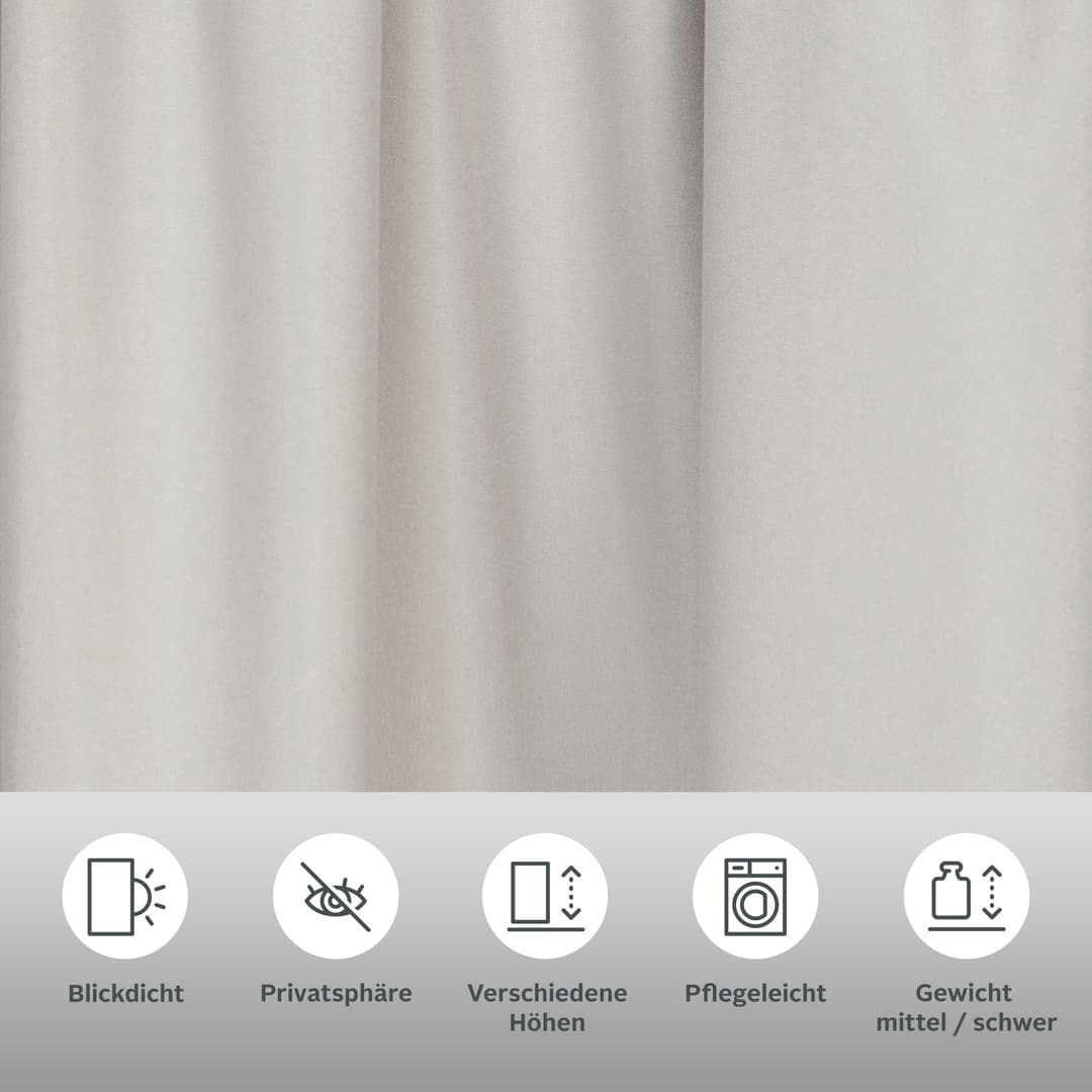 OTTO home Vorhang Parry | Silber