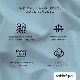 Schlafgut Spannbettlaken CASUAL | Blau