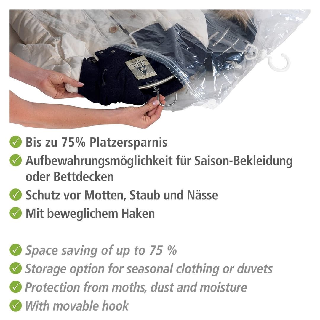 Wenko Kleidersack Vakuum L & XL Set | Transparent