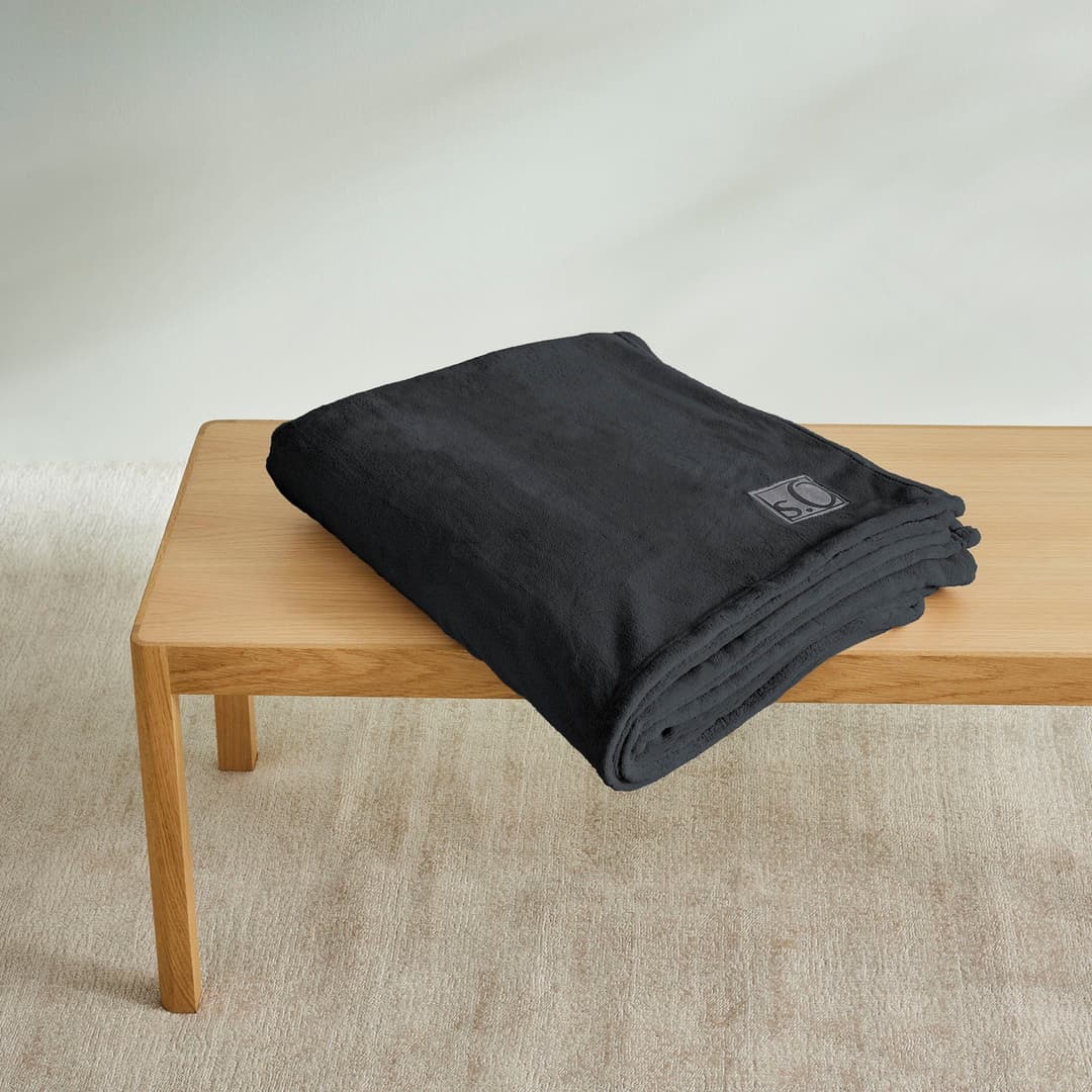 Wohndecke s.Oliver Decke Kuschelsoft | Schwarz