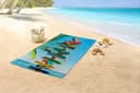 good morning Strandtuch Beach Sign | Mehrfarbig