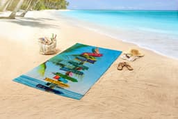 good morning Strandtuch Beach Sign | Mehrfarbig