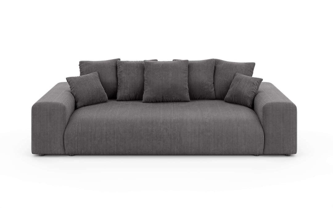 Home affaire Big-Sofa LAKESIDE 3-Sitzer Schlafsofa | Grau