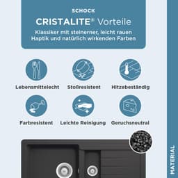Schock Granitspüle Typos DS | Schwarz