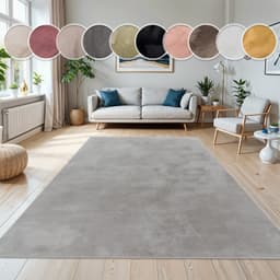 Paco Home Fellteppich Kunstfell Soft 380 | Grau