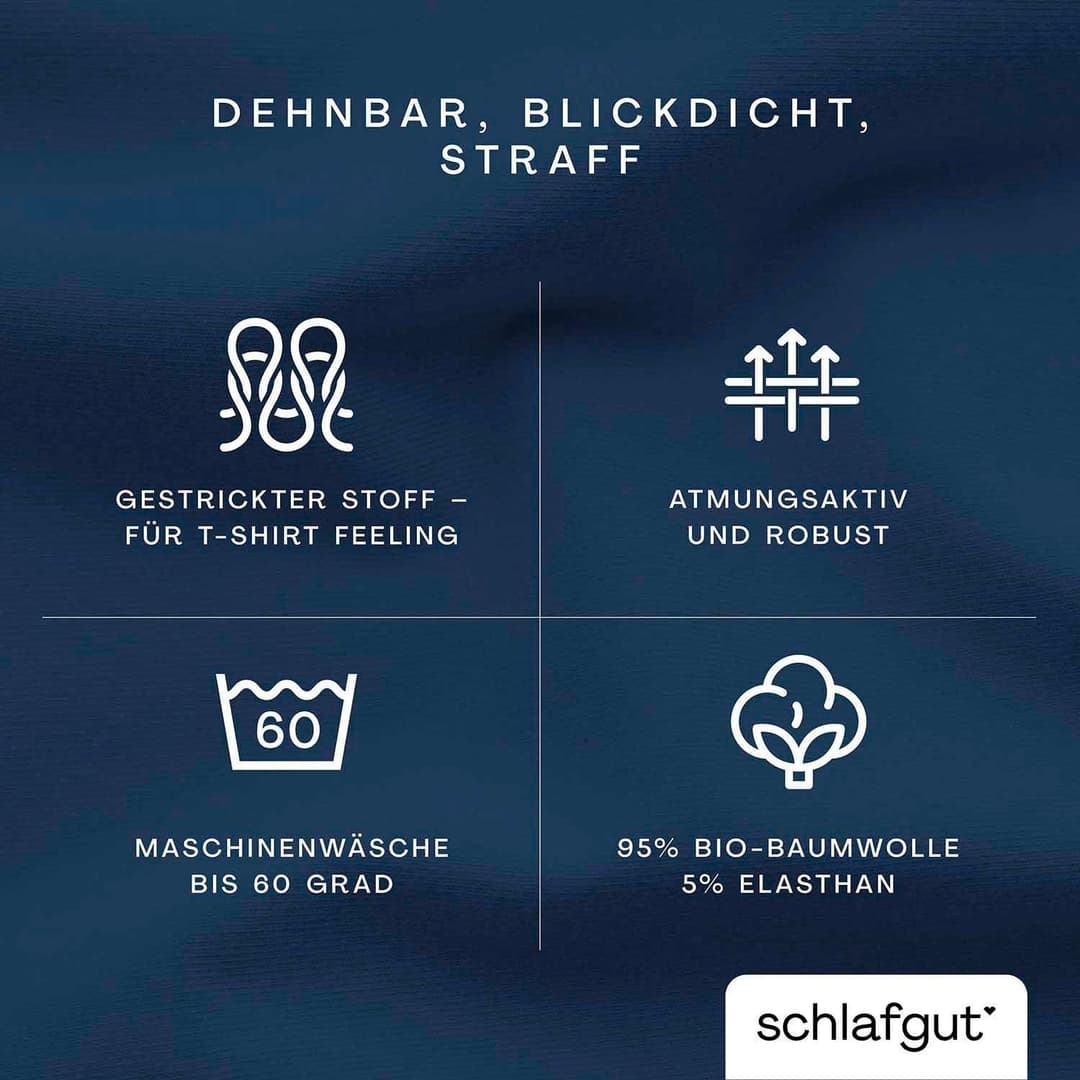 Schlafgut Spannbettlaken PURE | Blau