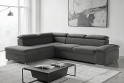 sit&more Ecksofa Valentine L-Form | Grau