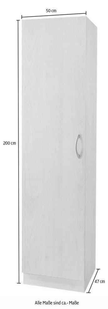 wiho Küchen Seitenschrank Kiel 50 cm breit | Holztöne