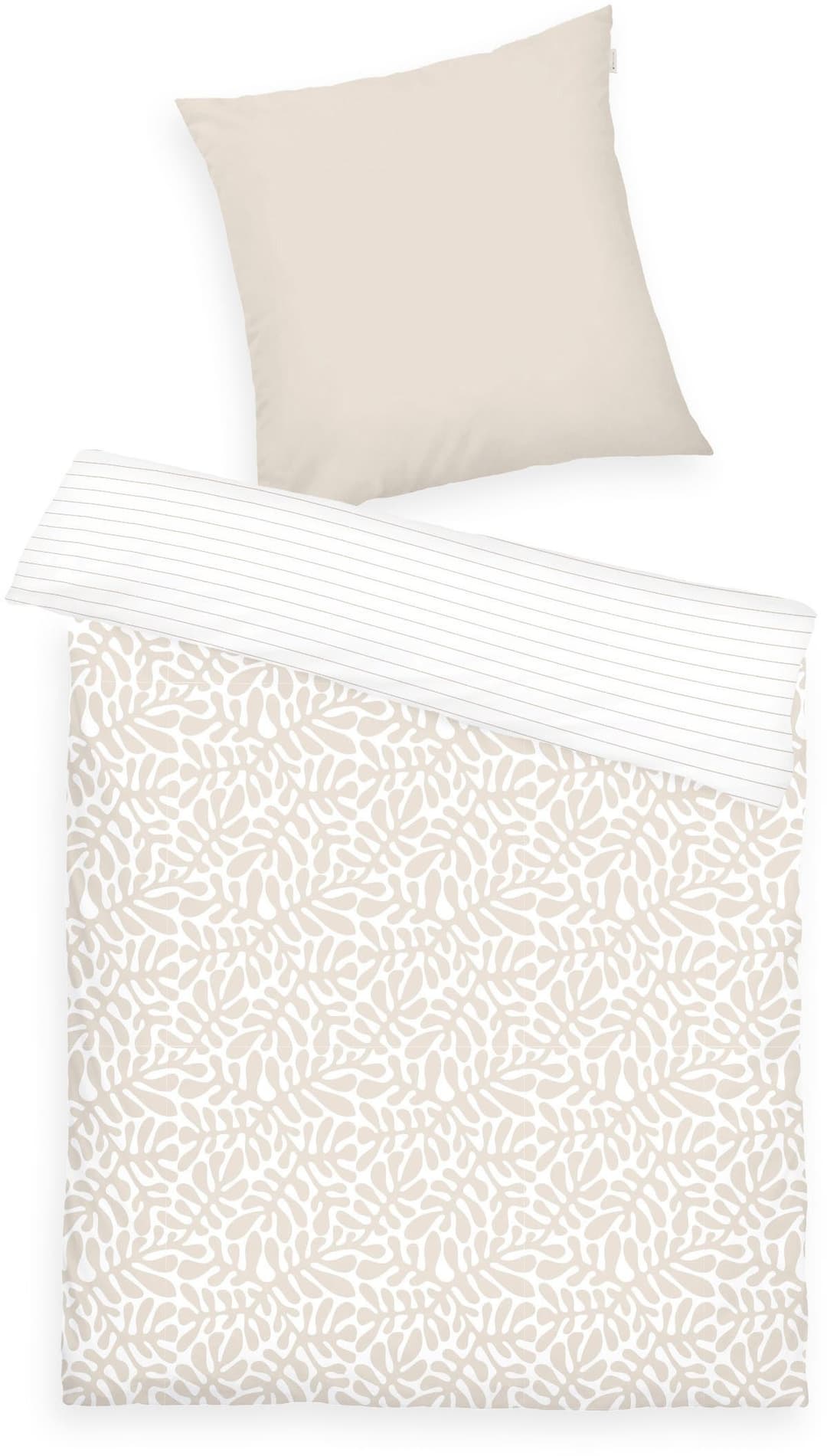TOM TAILOR HOME ORGANIC LEAVES Bettwäsche | Beige