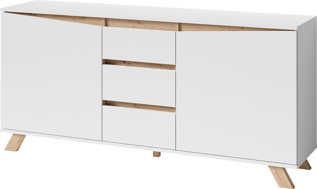 byLIVING Sideboard Valentin | Weiß