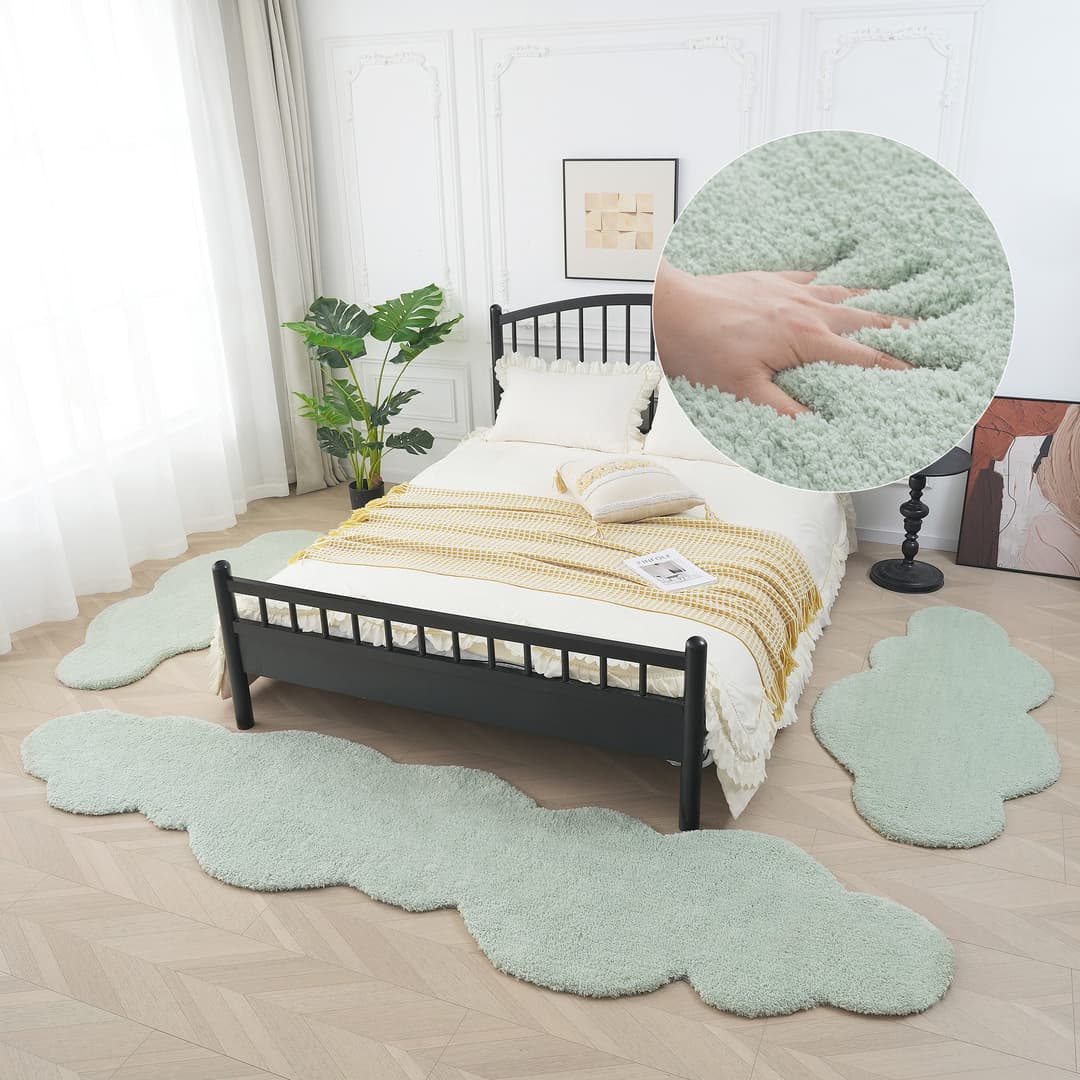 OTTO home Bettumrandung Microfaser Teppich Magong | Grün