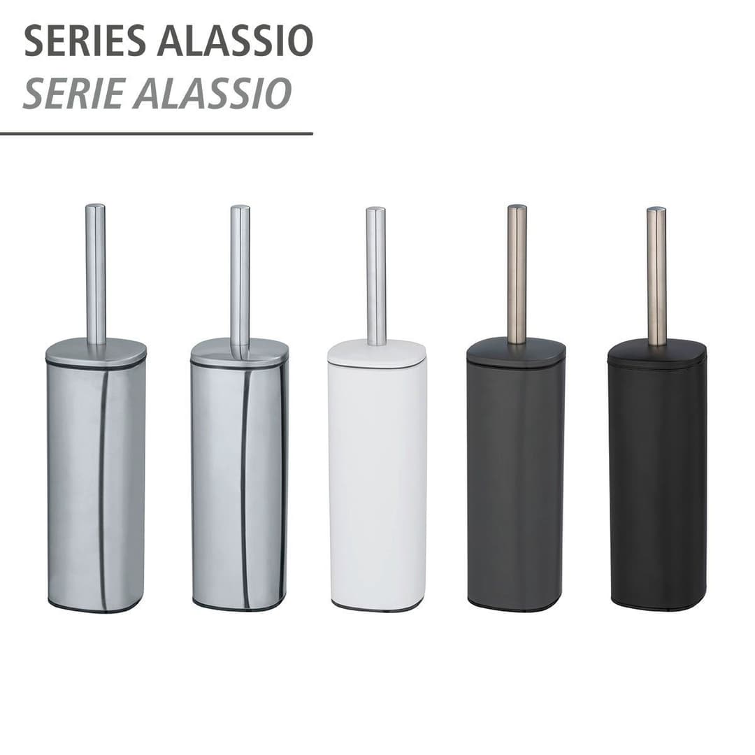 Wenko WC-Garnitur Alassio | Silber