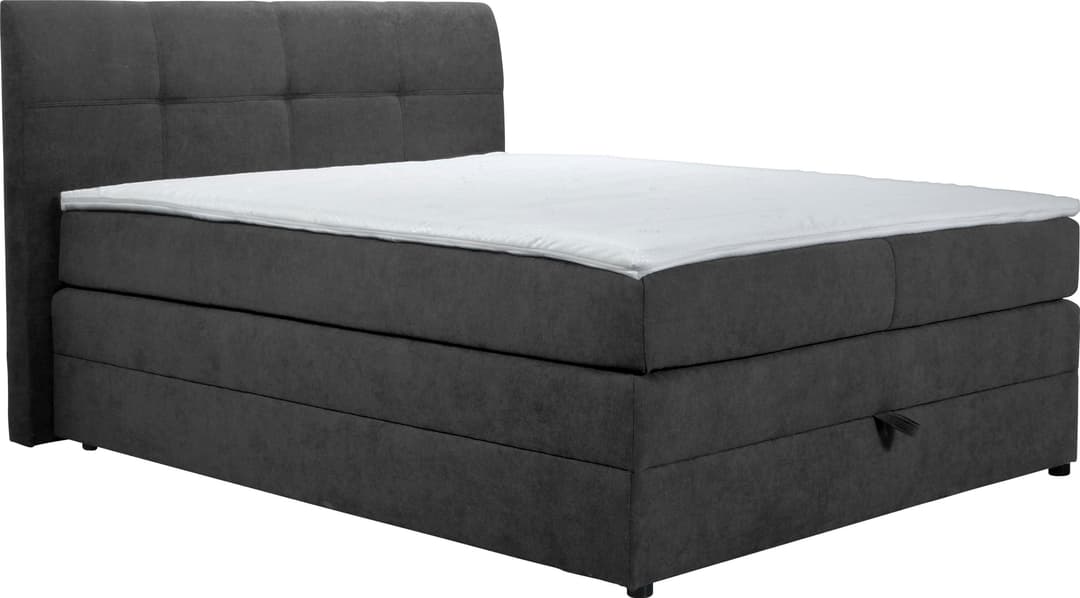 Home affaire Boxspringbett Finja | Schwarz